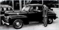 Randolph Scott and his new Ford
